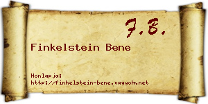 Finkelstein Bene névjegykártya
